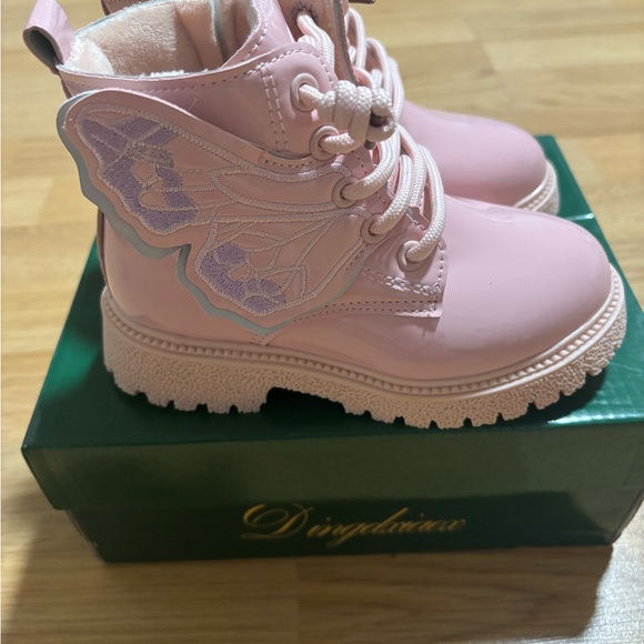 New “Dingdoucex” pink booties with plush interior size 10 with box - Picture 2 of 8